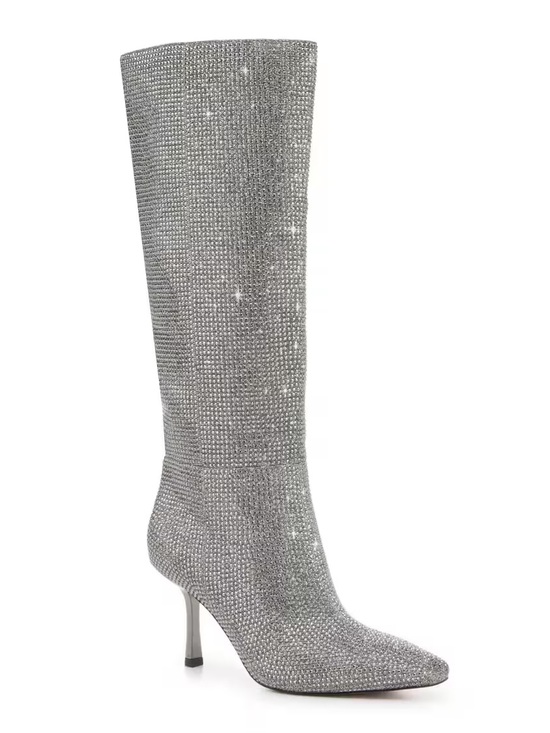 Shoes - Mix No. 6 silver bejeweled heeled boots